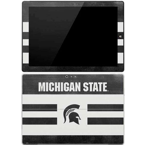 Michigan State University Black and White Stripes Surface Pro 3 Skin
